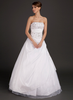 Robe de Mariée bal Sans bretelles Longeur au sol Taffetas Organza Robe de Mariée avec Dentelle Perlé (002015491) Robe de Mariée bal Sans bretelles Longeur au sol Taffetas Organza Robe de Mariée avec Dentelle Perlé (002015491)