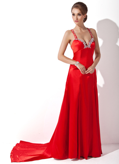 Robe de Bal de Promo Gaine Cœur Traîne Watteau Charmeuse Robe de Bal de Promo avec Brodé Appliques Pailleté (018002512) Robe de Bal de Promo Gaine Cœur Traîne Watteau Charmeuse Robe de Bal de Promo avec Brodé Appliques Pailleté (018002512)