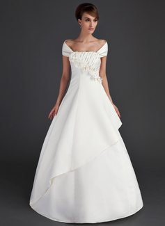 Robe de Mariée Ligne-A/Princesse Sans bretelles Longeur au sol Satin Robe de Mariée avec Ondulé Perlé Fleurs Sequins (002015669) Robe de Mariée Ligne-A/Princesse Sans bretelles Longeur au sol Satin Robe de Mariée avec Ondulé Perlé Fleurs Sequins (002015669)