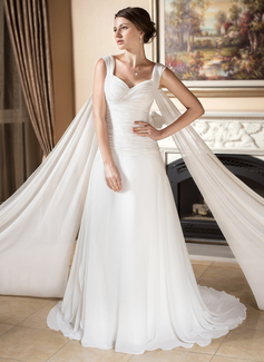 Robe de Mariée Ligne-A/Princesse Cœur Traîne Watteau mousseline de soie Robe de Mariée avec Ondulé (002000573) Robe de Mariée Ligne-A/Princesse Cœur Traîne Watteau mousseline de soie Robe de Mariée avec Ondulé (002000573)