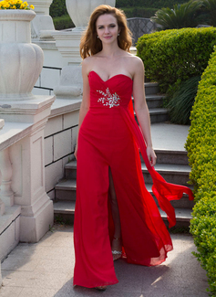 Robe de Bal de Promo Empire Cœur Longeur au sol mousseline de soie Robe de Bal de Promo avec Ondulé Perles (018024658) Robe de Bal de Promo Empire Cœur Longeur au sol mousseline de soie Robe de Bal de Promo avec Ondulé Perles (018024658)