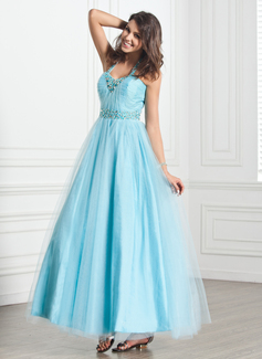 Robe de Bal de Promo Ligne-A/Princesse Bretelles autour du cou Longueur cheville Tulle Robe de Bal de Promo avec Ondulé Brodé (018005270) Robe de Bal de Promo Ligne-A/Princesse Bretelles autour du cou Longueur cheville Tulle Robe de Bal de Promo avec Ondulé Brodé (018005270)