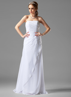 Robe de Mariée Ligne-A/Princesse Sans bretelles Traine longue Mousseline Robe de Mariée avec Ondulé Perlé (002000502) Robe de Mariée Ligne-A/Princesse Sans bretelles Traine longue Mousseline Robe de Mariée avec Ondulé Perlé (002000502)