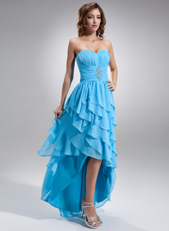 Robe de Bal de Promo Ligne-A/Princesse Cœur Assymetrique Mousseline Robe de Bal de Promo avec Ondulé Brodé (018021020) Robe de Bal de Promo Ligne-A/Princesse Cœur Assymetrique Mousseline Robe de Bal de Promo avec Ondulé Brodé (018021020)