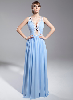 Avondjurken A-Lijn/Prinses V-nek Korte Sleep Chiffon Avondjurk met Roes Sash Kraal Lovertjes (017014691) Avondjurken A-Lijn/Prinses V-nek Korte Sleep Chiffon Avondjurk met Roes Sash Kraal Lovertjes (017014691)