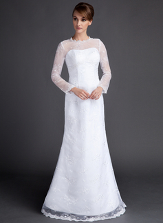 Robe de Mariée Ligne-A/Princesse Col rond Longeur au sol Organza Satin Robe de Mariée avec Dentelle (002015810) Robe de Mariée Ligne-A/Princesse Col rond Longeur au sol Organza Satin Robe de Mariée avec Dentelle (002015810)