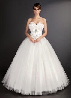 Robe de Mariée bal Cœur Longeur au sol Satin Tulle Robe de Mariée avec Dentelle Perlé Sequins (002015490) Robe de Mariée bal Cœur Longeur au sol Satin Tulle Robe de Mariée avec Dentelle Perlé Sequins (002015490)