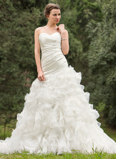 Robe de Mariée Ligne-A/Princesse Cœur Traîne Chapelle Robe de Mariée avec Ondulé Perlé Sequins (002024695) Robe de Mariée Ligne-A/Princesse Cœur Traîne Chapelle Robe de Mariée avec Ondulé Perlé Sequins (002024695)