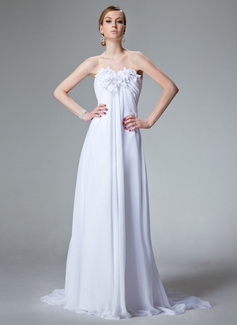 Robe de Mariée Empire Cœur Traine courte Mousseline Robe de Mariée avec Ondulé Perlé Fleurs (002000679) Robe de Mariée Empire Cœur Traine courte Mousseline Robe de Mariée avec Ondulé Perlé Fleurs (002000679)