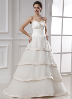 Robe de Mariée bal Cœur Longeur au sol Organza Satin Robe de Mariée (002015480) Robe de Mariée bal Cœur Longeur au sol Organza Satin Robe de Mariée (002015480)