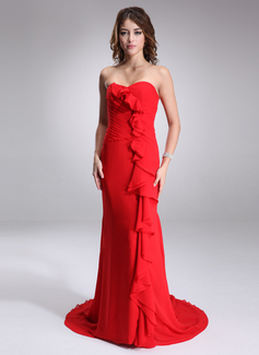 Avondjurken Nauwaansluitend Sweetheart Lange Sleep Chiffon Avondjurken met Roes (017022525) Avondjurken Nauwaansluitend Sweetheart Lange Sleep Chiffon Avondjurken met Roes (017022525)
