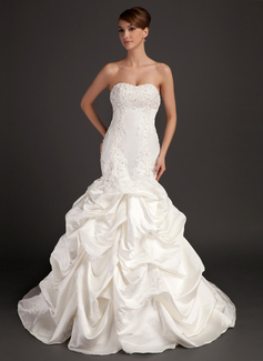 Robe de Mariée Sirene Cœur Traine courte Satin Robe de Mariée avec Dentelle Perlé (002015486) Robe de Mariée Sirene Cœur Traine courte Satin Robe de Mariée avec Dentelle Perlé (002015486)