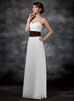 Cheap Bridesmaid Dresses Sheath Sweetheart Floor-Length Chiffon Charmeuse Bridesmaid Dress With Ruffle Sash (007001740) Cheap Bridesmaid Dresses Sheath Sweetheart Floor-Length Chiffon Charmeuse Bridesmaid Dress With Ruffle Sash (007001740)
