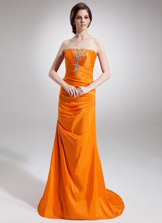 Avondjurken Nauwaansluitend Strapless Korte Sleep Taf Avondjurk met Roes Kraal (017004355) Avondjurken Nauwaansluitend Strapless Korte Sleep Taf Avondjurk met Roes Kraal (017004355)