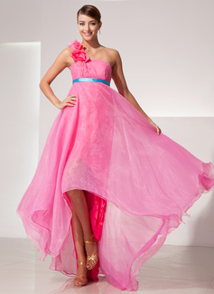 Robe de Bal de Promo Empire Une epaule Assymetrique Organza Robe de Bal de Promo avec Bretelle Fleurs (018014472) Robe de Bal de Promo Empire Une epaule Assymetrique Organza Robe de Bal de Promo avec Bretelle Fleurs (018014472)