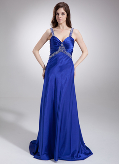 Robe de Bal de Promo Gaine Col V Traine longue Charmeuse Robe de Bal de Promo avec Ondulé Brodé (018002831) Robe de Bal de Promo Gaine Col V Traine longue Charmeuse Robe de Bal de Promo avec Ondulé Brodé (018002831)