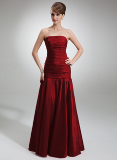 Cheap Bridesmaid Dresses Mermaid Strapless Floor-Length Taffeta Bridesmaid Dress With Ruffle (007001839) Cheap Bridesmaid Dresses Mermaid Strapless Floor-Length Taffeta Bridesmaid Dress With Ruffle (007001839)