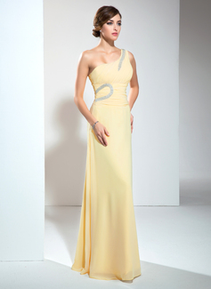 Formal Dresses Sydney A-Line/Princess One-Shoulder Court Train Chiffon Evening Dress With Ruffle Beading (017002610) Formal Dresses Sydney A-Line/Princess One-Shoulder Court Train Chiffon Evening Dress With Ruffle Beading (017002610)