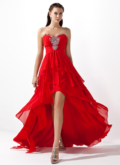 Robe de Bal de Promo Ligne-A/Princesse Cœur Assymetrique Mousseline Robe de Bal de Promo avec Ondulé Brodé (018004808) Robe de Bal de Promo Ligne-A/Princesse Cœur Assymetrique Mousseline Robe de Bal de Promo avec Ondulé Brodé (018004808)