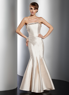 Avondjurken Zeemeermin Strapless Vloerlengte Satin Avondjurk met Kraal (017014831) Avondjurken Zeemeermin Strapless Vloerlengte Satin Avondjurk met Kraal (017014831)