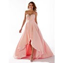 Keizer Sweetheart A-Symmetrisch Chiffon Galajurk met Roes Kraal (018020806) Keizer Sweetheart A-Symmetrisch Chiffon Galajurk met Roes Kraal (018020806)