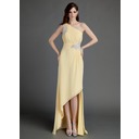A-Line/Princess One-Shoulder Asymmetrical Chiffon Holiday Dress With Ruffle Beading Appliques (020015683) A-Line/Princess One-Shoulder Asymmetrical Chiffon Holiday Dress With Ruffle Beading Appliques (020015683)