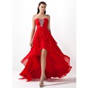 Ligne-A/Princesse Cœur Assymetrique Mousseline Robe de Bal de Promo avec Ondulé Brodé (018004808) Ligne-A/Princesse Cœur Assymetrique Mousseline Robe de Bal de Promo avec Ondulé Brodé (018004808)