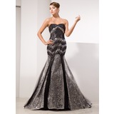 Sirene Cœur Traine courte Tulle Pailleté Robe de Bal de Promo (018014474)