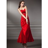Sirene Cœur Longueur cheville Taffetas Robe de Bal de Promo avec Ondulé Perles (018013816)