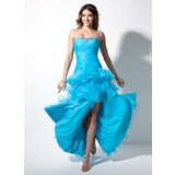 Ligne-A/Princesse Cœur Longeur au sol Organza Robe de Bal de Promo avec Ondulé Brodé (018002474)