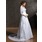 Ligne-A/Princesse Col V Traine courte Satin Dentelle Robe de Mariée avec Dentelle Perlé Pailleté (002004758)