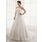 Ligne-A/Princesse Sans bretelles Traîne Chapelle Satin Dentelle Robe de Mariée avec Perlé (002011586)