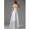 Ligne-A/Princesse Sans bretelles Assymetrique Satin Dentelle Robe de Mariée avec Perlé (002000226)