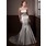 Sirene Cœur Traine courte Satin Robe de Mariée avec Echarpes Perlé (002001174)