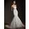 Sirene Sans bretelles Traîne Chapelle Satin Tulle Robe de Mariée avec lacet Perlé (002000634)