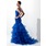 Sirene Une epaule Traine longue Organza Robe de Bal de Promo avec Ondulé Brodé (018005077)
