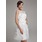Coupe droite Col rond Mi-longues Organza Satin Robe de Mariée avec pétales (002011489)