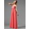 Keizer Strapless Vloerlengte Chiffon Vakantie Jurk met Roes Kant Kraal (020003264)