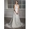 Ligne-A/Princesse Bretelles autour du cou Traine courte Organza Satin Robe de Mariée avec Ondulé Dentelle Perlé (002012015)