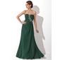 Ligne-A/Princesse Cœur Longeur au sol Mousseline Robe de Bal de Promo avec Ondulé Brodé (018004837)