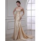 Coupe droite Cœur Traine courte Charmeuse Robe de Mariée avec Ondulé Dentelle Perlé (002011551) Coupe droite Cœur Traine courte Charmeuse Robe de Mariée avec Ondulé Dentelle Perlé (002011551)