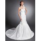 Sirene Cœur Une epaule Traîne Chapelle Taffetas Robe de Mariée avec Ondulé Fleurs (002015132) Sirene Cœur Une epaule Traîne Chapelle Taffetas Robe de Mariée avec Ondulé Fleurs (002015132)