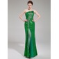 Gaine Col roulé Longeur au sol Tulle Pailleté Robe de Bal de Promo avec Brodé (018019687) Gaine Col roulé Longeur au sol Tulle Pailleté Robe de Bal de Promo avec Brodé (018019687)