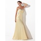 Gaine Cœur Longeur au sol Charmeuse Robe de Bal de Promo avec Ondulé Brodé Pailleté (018004827)