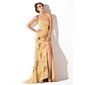 Gaine Cœur Traine longue Mousseline Robe de Bal de Promo avec Ondulé Brodé Appliques (018013894)