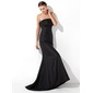Zeemeermin Scallop Neck Korte Sleep Taf Avondjurk met Roes (017021133)