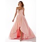 Empire Cœur Assymetrique mousseline de soie Robe de Bal de Promo avec Ondulé Brodé (018020806)