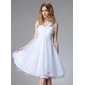Keizer Een-Schouder Knielengte Taf Organza Schoolgala Jurk met Roes Beading (022004493)
