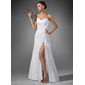Nauwaansluitend Sweetheart Vloerlengte Chiffon Avondjurken met Roes (017022520)