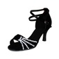 Satin Chaussures à talons Sandales Danse latine Chaussures de danse avec Lanière de cheville (053006986)